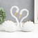 Souvenir Polystone "Swans, Hofre's Wings" White with gold set 2 pcs 17.5x12.5x7 20x14x7 cm