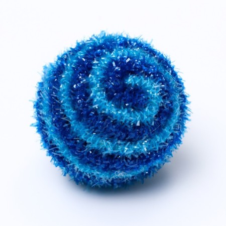 A brilliant two-color ball, 5 cm, blue/blue-1
