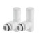 Set of design-valules Royal Thermo Piano, corner, 1/2 ", white