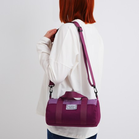 Youth bag with zipper, burgundy color-2