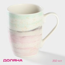 Ebru porcelain mug, 350 ml