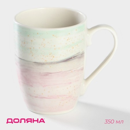 Ebru porcelain mug, 350 ml