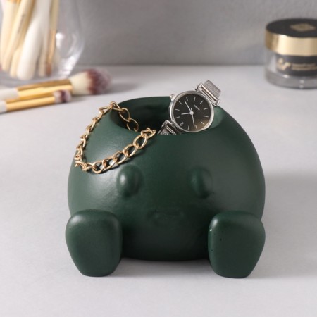 Interior item "Ball with eyes" 7*12cm emerald