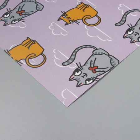 Scrapbooking paper "cats" density 180 grams set 5 pcs 30.5x32 cm-3