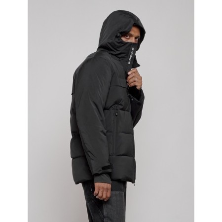 Winter ski skid male, size 52, black color-5