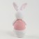 Soft toy "Bunny in a suit", pink color
