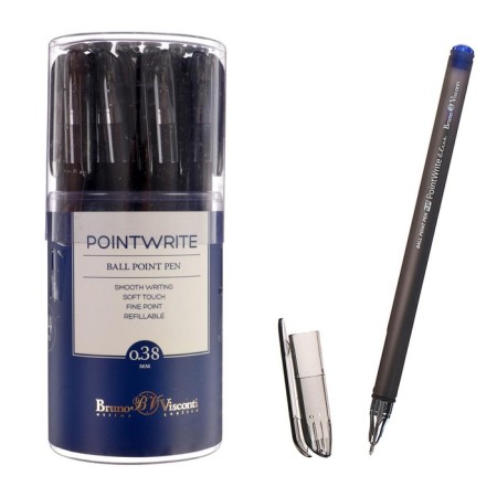 Ballpoint pen Pointwrite. Ice, node 0.38 mm, blue ink, matte case Silk Touch