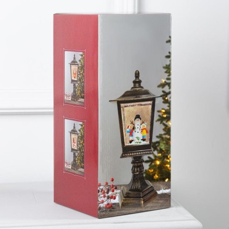 LED figure "Santa Claus in the Forest" 13 × 30 × 13 cm, plastic, AAX3 batteries (not complete), glow warm white-4