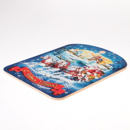 Motion souvenir boat "Happy New Year. Horses", 27.5x19.5cm-2