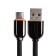 Type -C cable - USB, 6 A, PVC braid, 1 meter, black