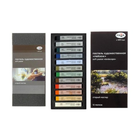 Pastel dry, set of 12 colors, gamma "Old Master", landscape /Korea /-1