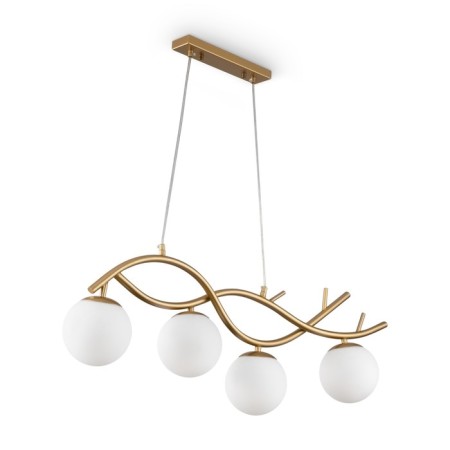 Suspended lamp Freya Fr8014PL-04BS Rosella, 820x130x1300 mm, E27, 4x60W, brass color-1