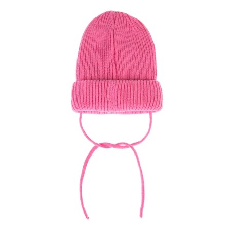 Knitted hat for girls, size 46, Fuchsia color-1