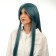 Carnival wig "anime" blue color, long