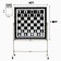 Magnetic marker board with a chess field, bilateral, mobile stand, 100 x 100 cm