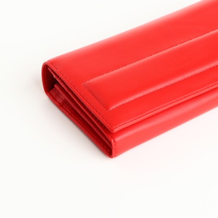 Women's wallet on magnets, red color-2