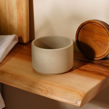 Bank for storing bulk products SL Home "Stun Forest", 220 ml, 8.7 × 5.7 cm, ceramic, white color