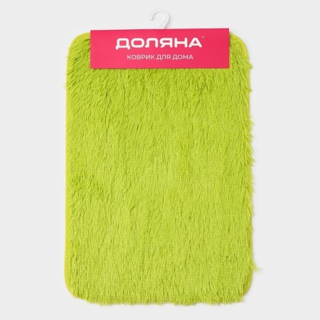 Fluffing shaft rug, 40 × 60 cm, green color-7