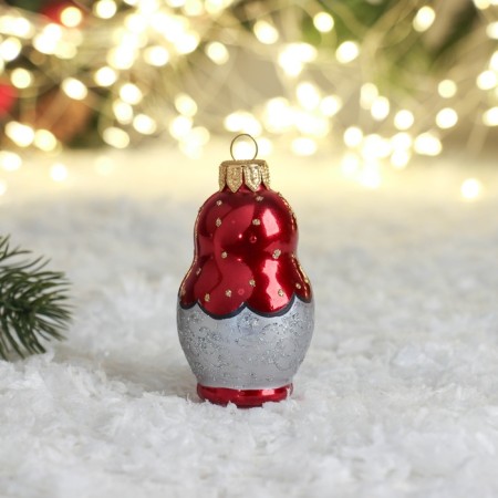 Christmas tree toy "Matryoshka-07" h- 7.7 cm-1