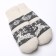 Women's mittens, white/gray color, size 20-22