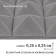 Noise -absorbing panel, set of 10 pcs - acoustic foaming self -adhesive, 50 x 5 cm, gray