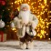 Santa Claus "in a white fur coat, with a flashlight and a bag" 30 cm