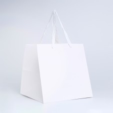 A bag with a square bottom 25 x 25 x 25 cm, white