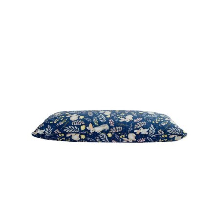Pillow orthopedic roller with buckwheat luster, size 20x50 cm, print bunnies, blue color-5