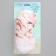Silk mask for sleeping "marble", 20 x 9 cm, white color