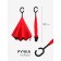 Umbrella - on the contrary, "monoton", mechanical, 8 spokes, r = 53/61 cm, black/red color