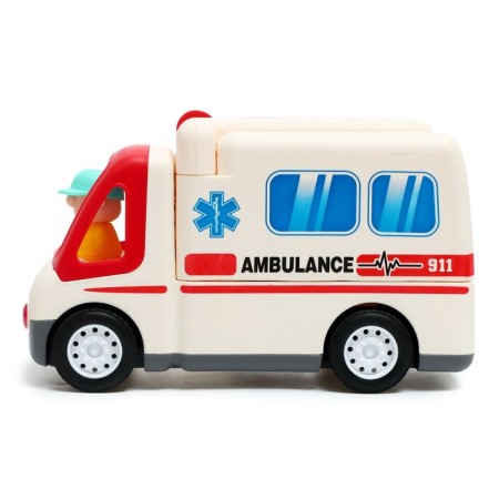 Developing toy "ambulance", light, sound effects, with accessories-1