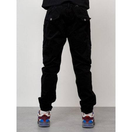 Cargo jeans male, size 48, black color-4
