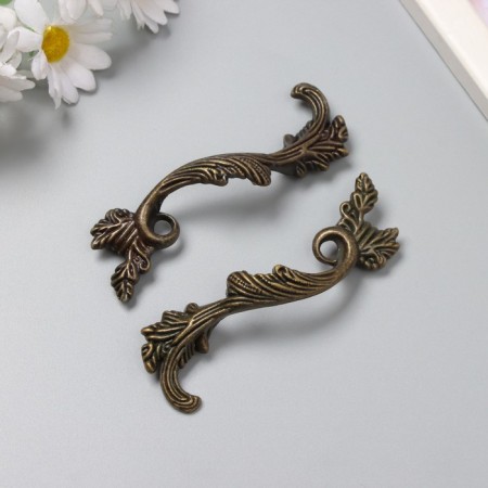 Handle for the casket metal "ancient" bronze set 2 pcs 8.5x2.6 cm