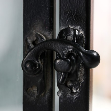 Summary metal, glass "Etna" black set 2 pcs 19x19x39 cm, 14x14x27 cm-5