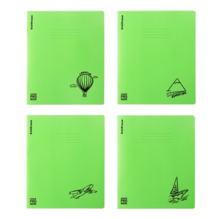 Notebook of 48 sheets in the Erichkrause CoverProbook Motion cage, with layer. cover, green,