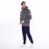 Male pants are laid down, the color is dark blue, size 58