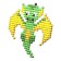 Aquamosaic "Dragon Green", more than 1000 balls, 3 stencils, in a package