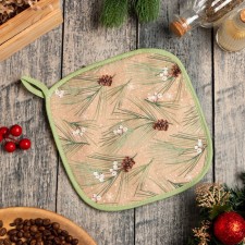 SPRUCE BRANCHS TIME 19X19CM, 100% HL, sarzha 190 gr/m2, Vatin 250g/m2