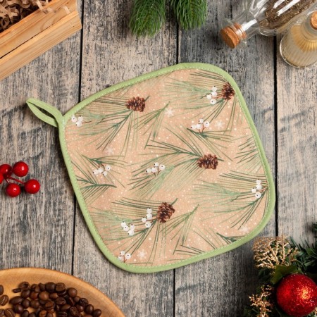 SPRUCE BRANCHS TIME 19X19CM, 100% HL, sarzha 190 gr/m2, Vatin 250g/m2