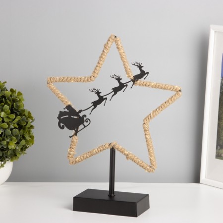 Lamp "New Year's sleigh" LED 3HAAA Black 7x25x33cm