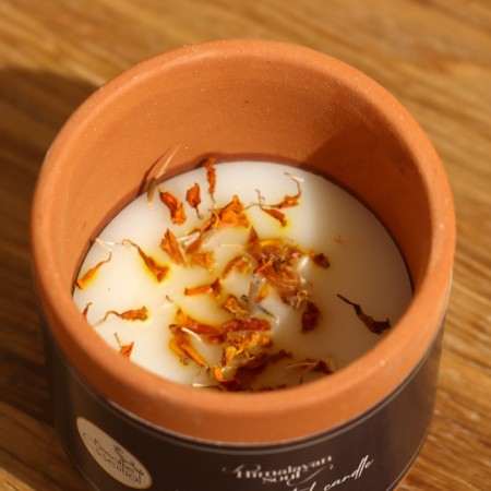Aromatic candle in a jar of 70 g, soy wax, Marigold-2