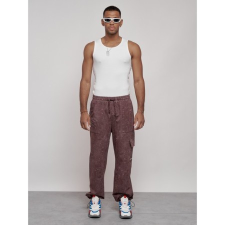 Sports male trousers, size 48, brown color