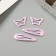 Invisible hair "Enico" (set 4 pcs) butterfly, 5 and 3 cm, lilac