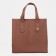 Bag Women's Tout with zipper, brown color
