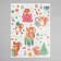 New Year sticker interior color "Squirrels with gifts" 30x40 cm