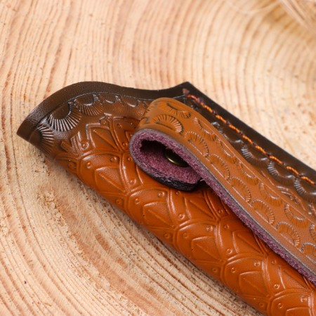 Scabbard - a knife cover, under the blade up to 16 x 3 cm, light brown-4