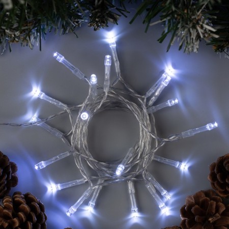 Garland “thread” 2 m, IP20, transparent thread, 20 LED, white glow, 2 modes, AAH3