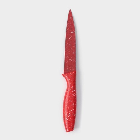 A knife with an anti -wagoning coating of the “marshmallow”, universal, blade 12.5 cm, red color-1
