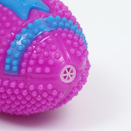 The dog for dogs luminous with the squeezer "Rugby", TPR, 7 cm, pink-2