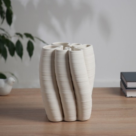 VAZ Coramics Table "Alaz" tubes, 18.5x12 cm, white-1